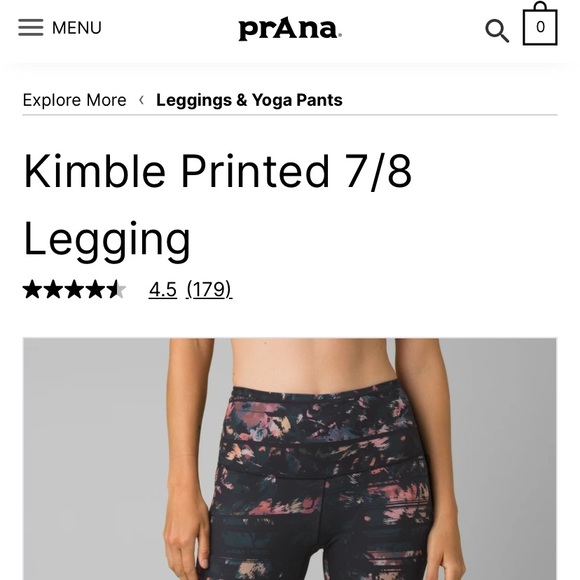 PrAna || ‘Kimble’ Printed High-Rise 7/8 Leggings - Picture 10 of 12